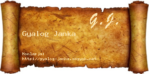 Gyalog Janka névjegykártya
